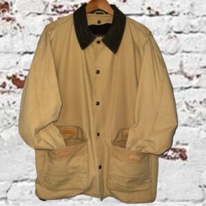 Woolrich Barn Chore Jacket Coat Removable Blanket Liner Canvas Snap Front Sz Lg